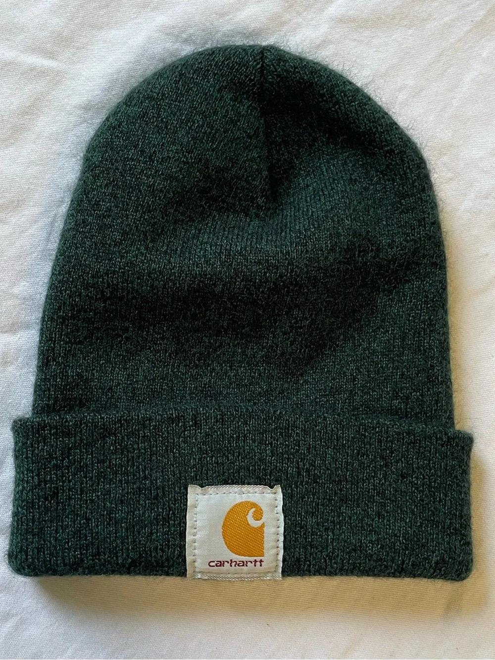 Carhartt Teal Knit Cuffed Beanie with Logo Patch